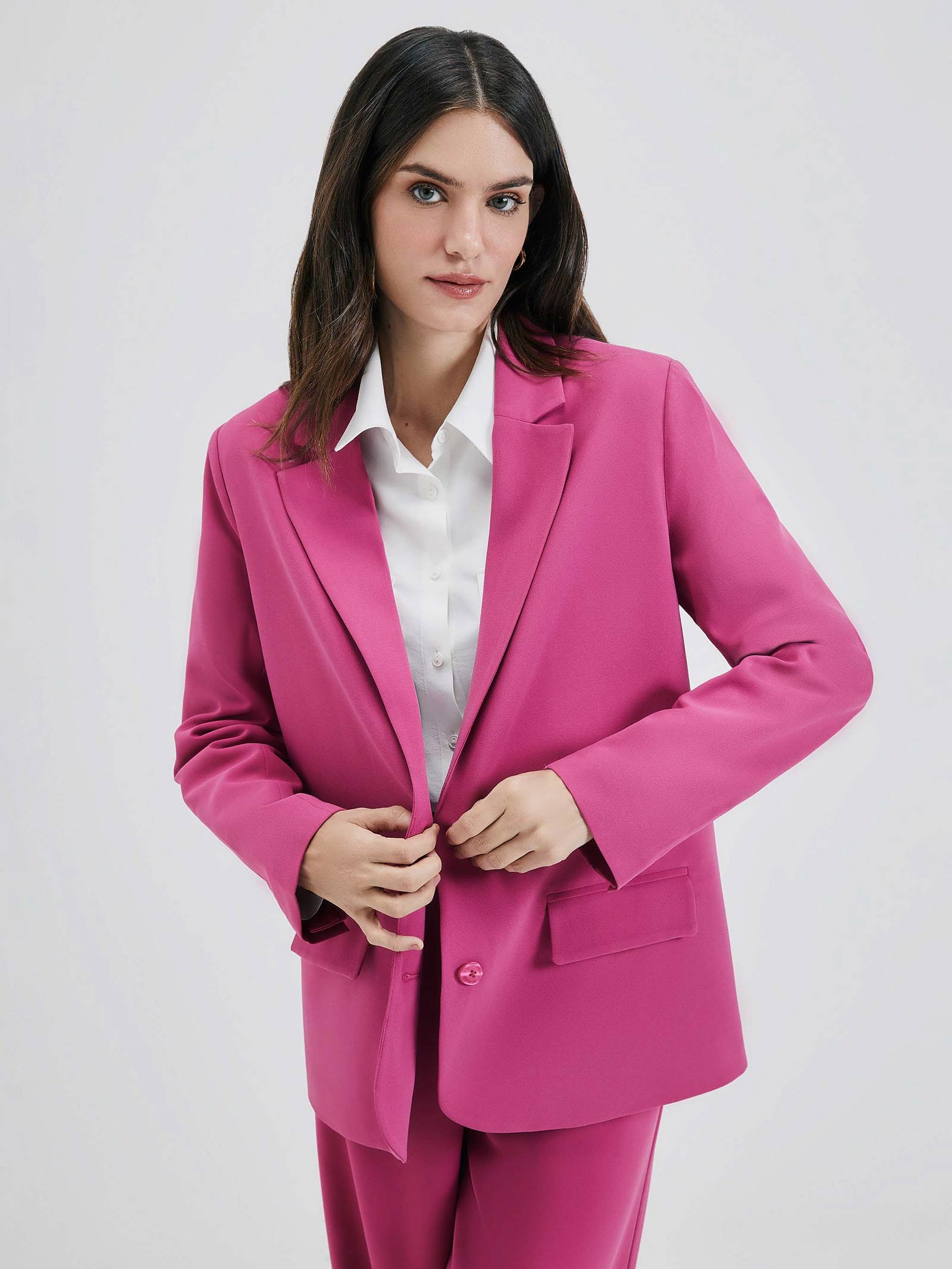 Blazer Feminino Liso Rosa Hering + Nv