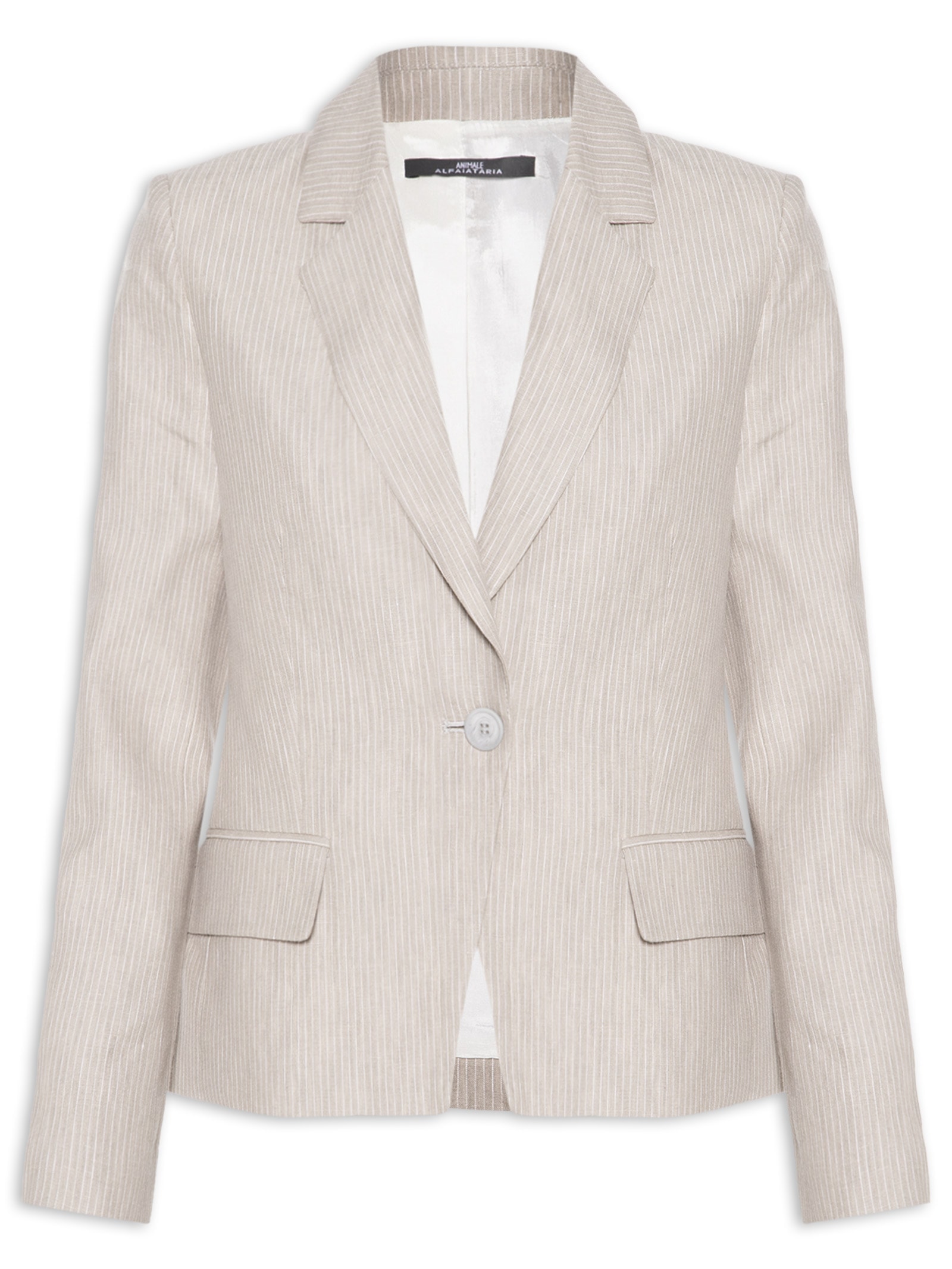 Blazer Feminino Listra Cinza Animale