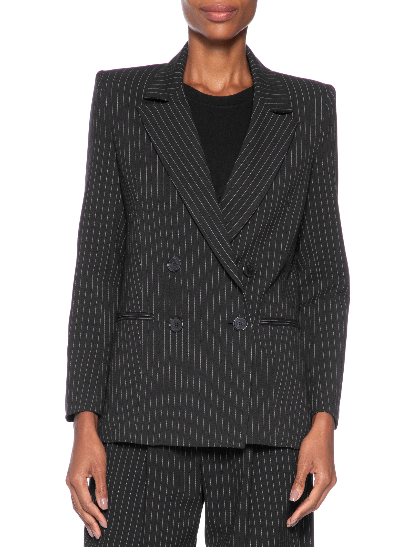Blazer Feminino Listras Preto Animale