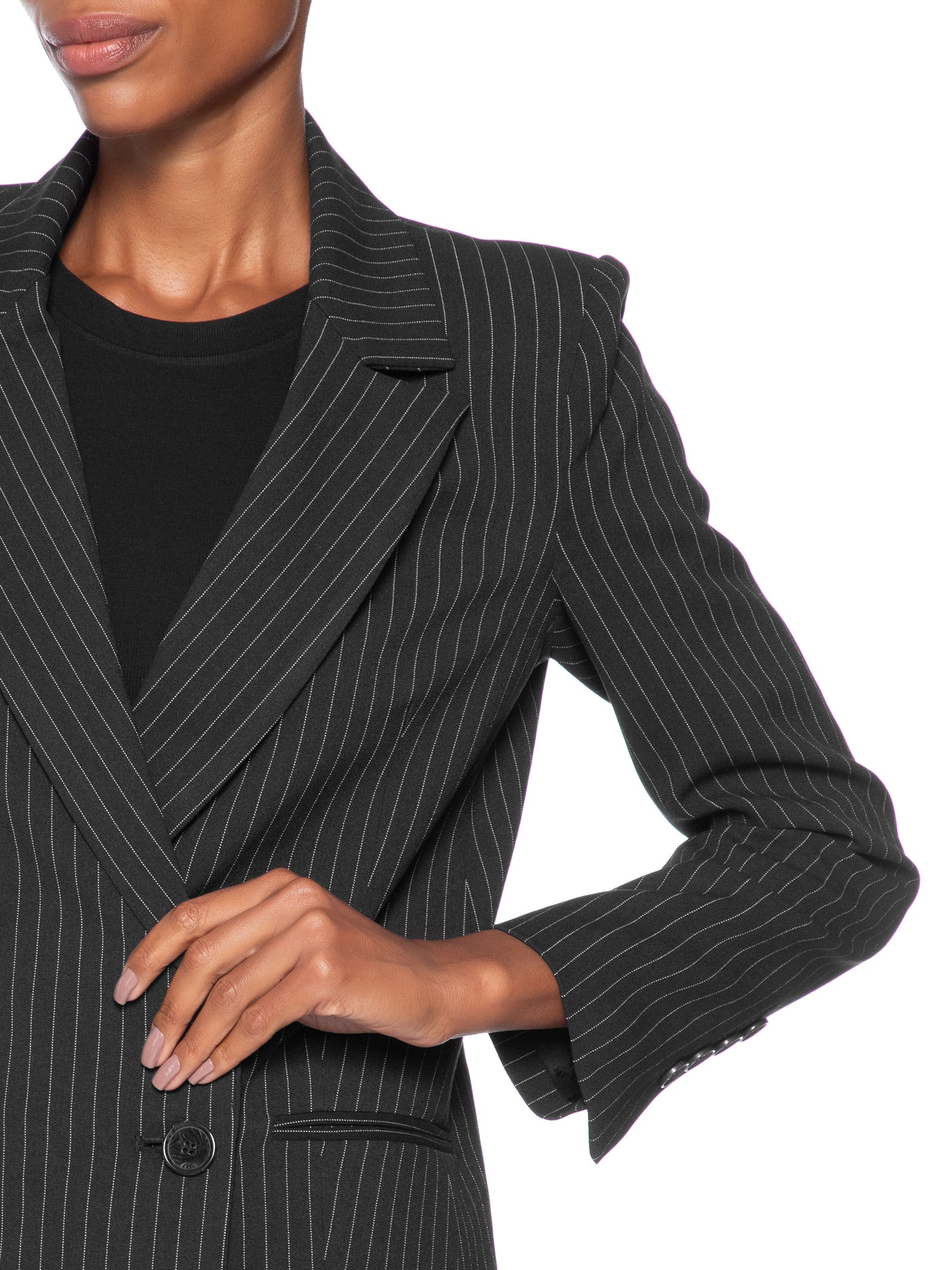Blazer Feminino Listras Preto Animale