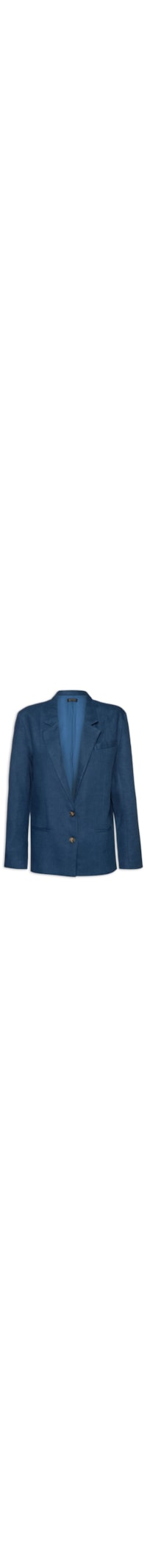 Blazer Feminino Marcella Linho - Azul