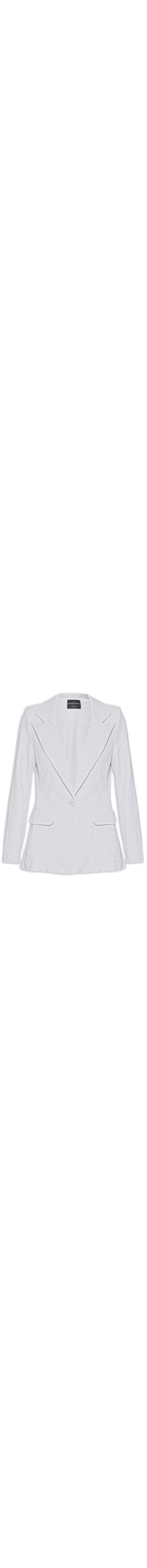 Blazer Feminino Moletom Alongado - Cinza