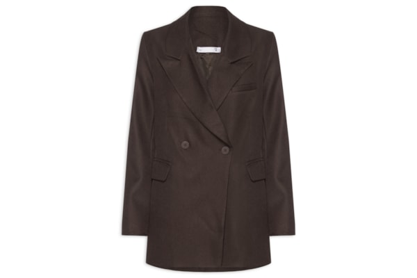 Blazer Feminino Oversized Alfaiataria - Marrom