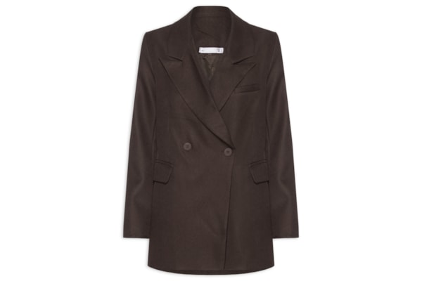 Blazer Feminino Oversized Alfaiataria - Marrom