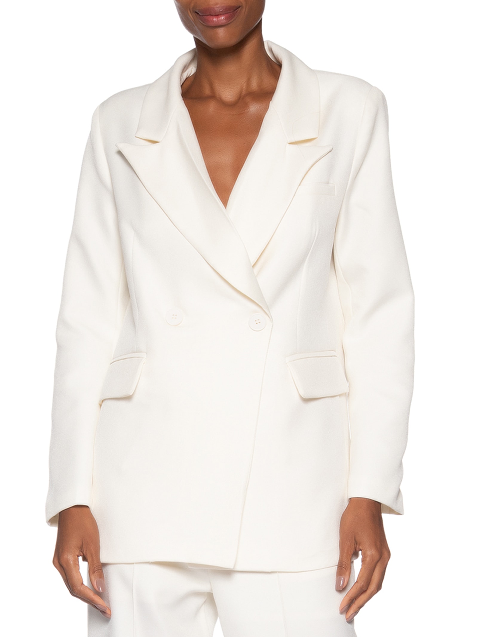 Blazer Feminino Oversized Alfaiataria Off White '2Essential