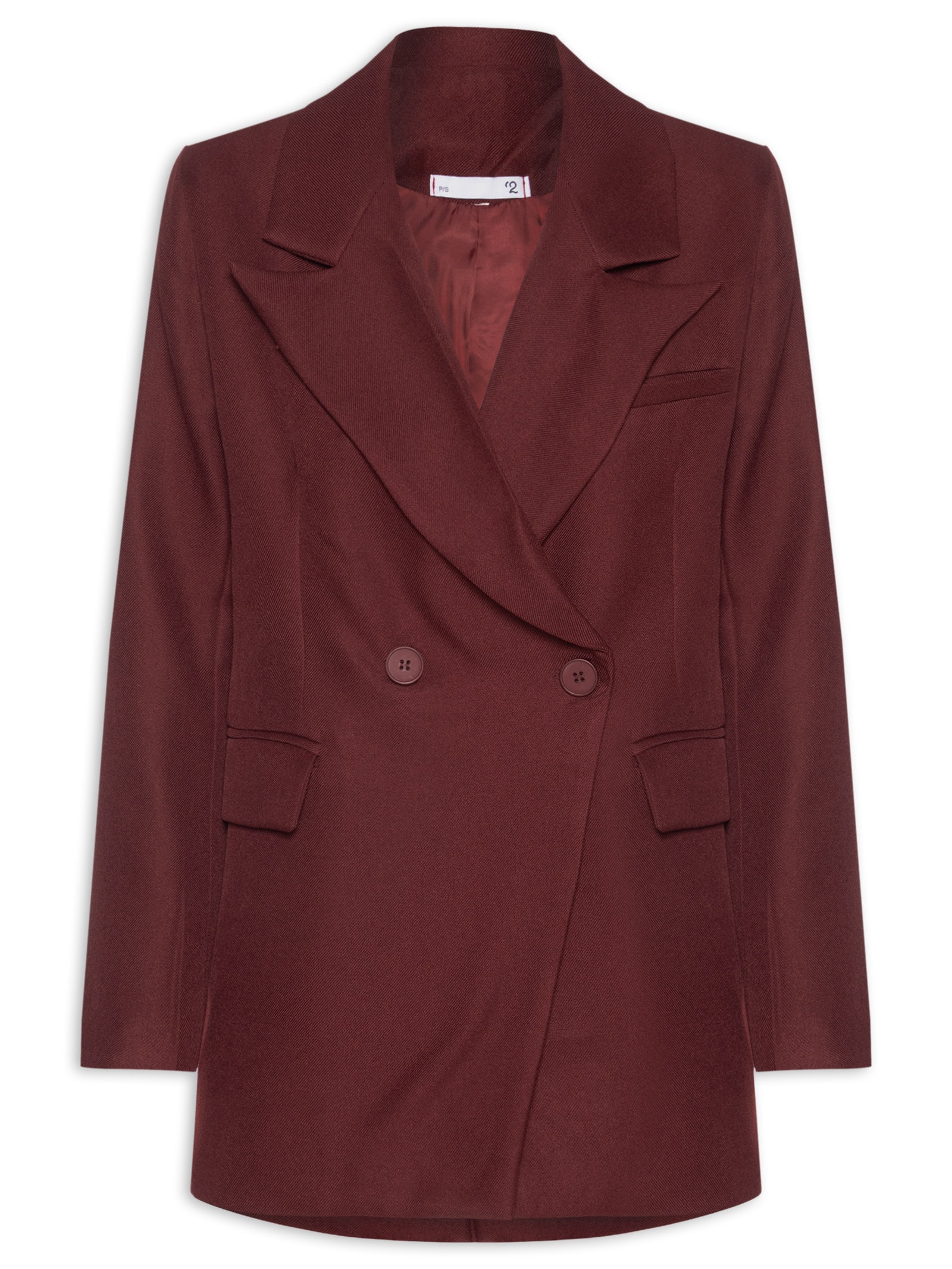 Blazer Feminino Oversized Alfaiataria Vermelho '2Essential