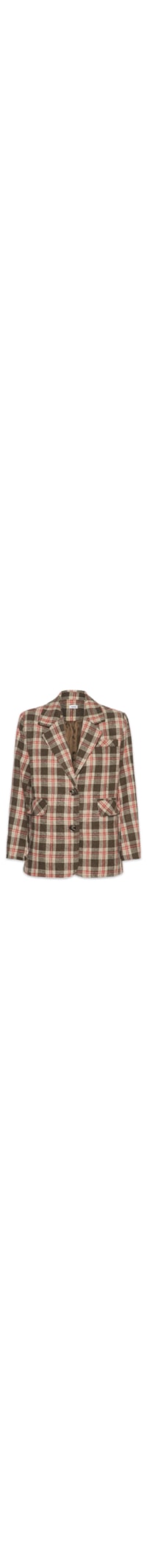 Blazer Feminino Oversized Xadrez - Bege