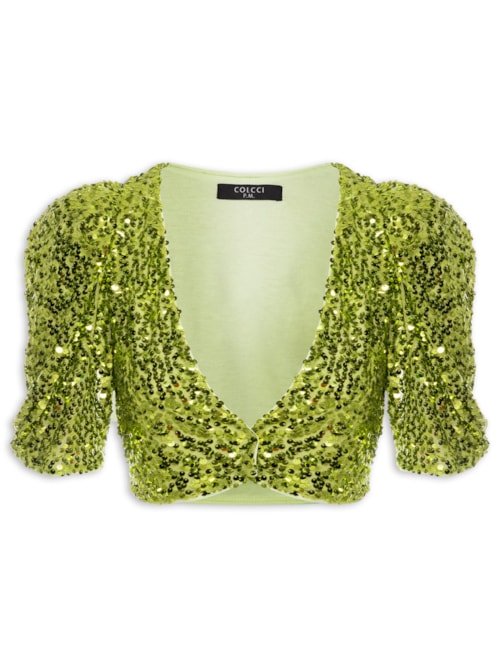 Blazer Feminino Paetê – Verde