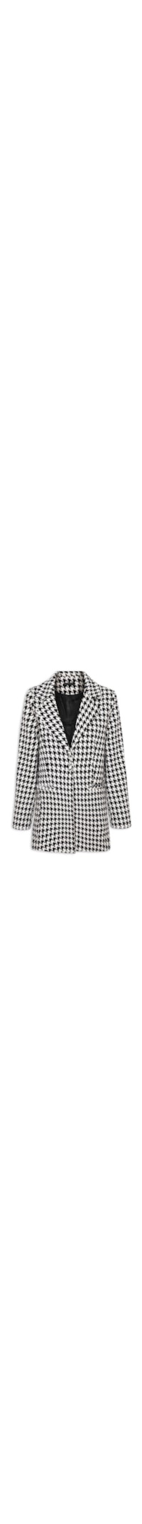 Blazer Feminino Pied De Poule - Preto