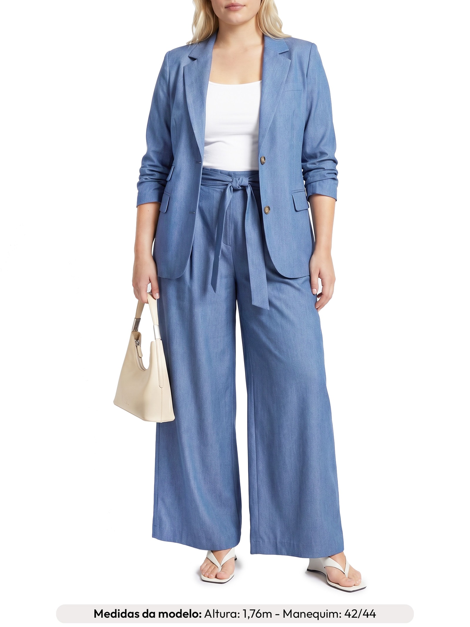 Blazer Feminino Sarah Azul Le Lis