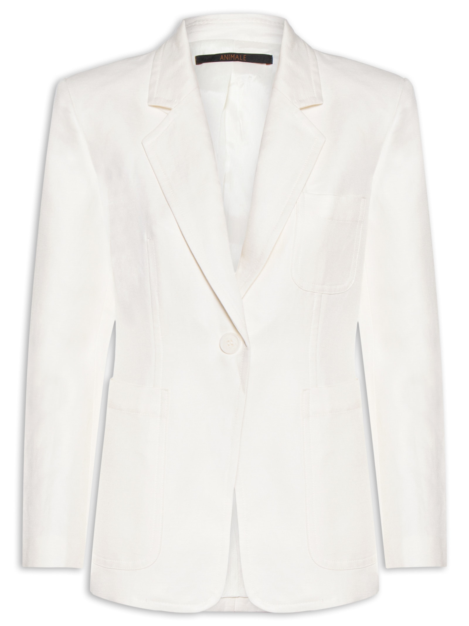 Blazer Feminino Slim Brumas Branco Animale