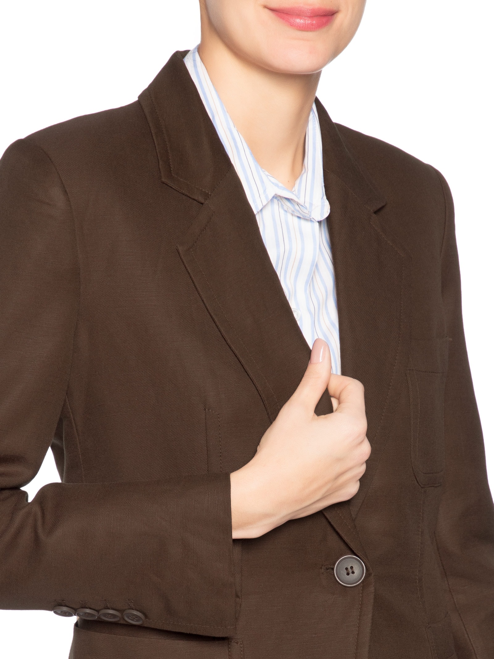Blazer Feminino Slim Brumas Marrom Animale