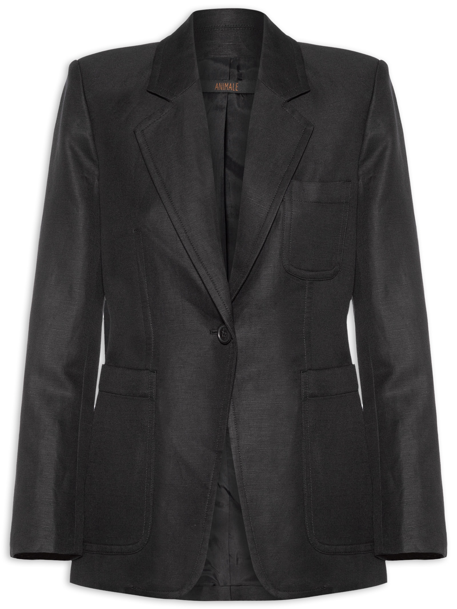 Blazer Feminino Slim Brumas Preto Animale