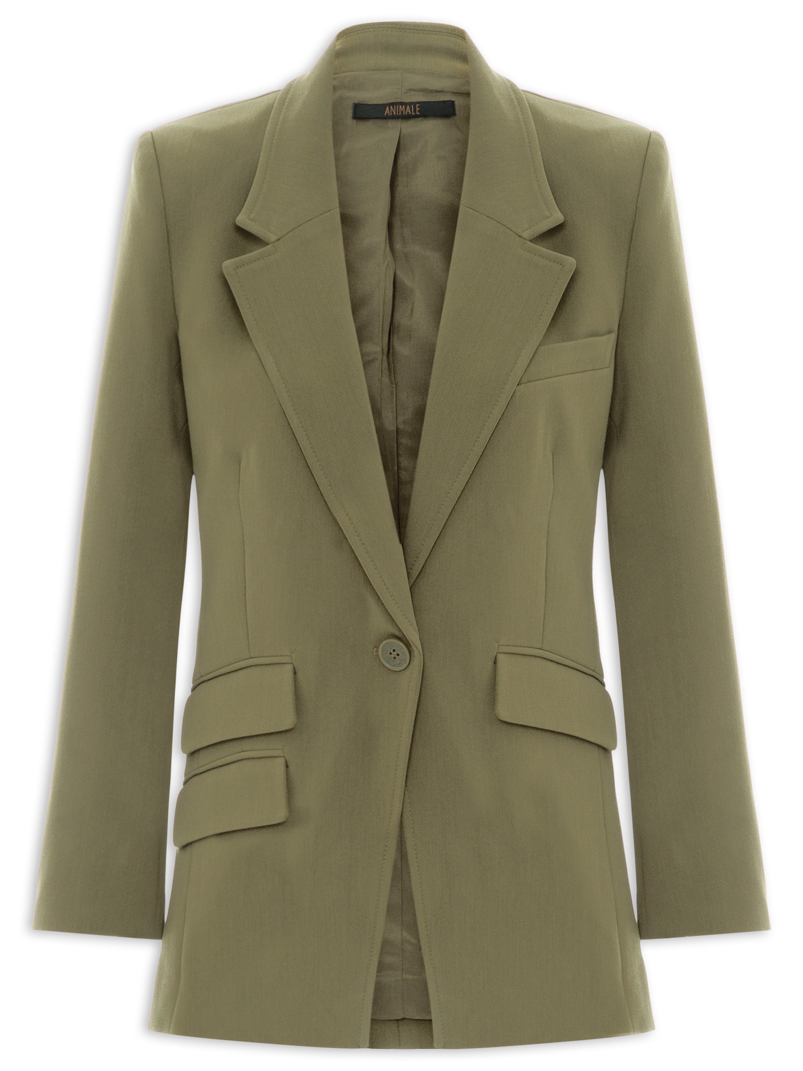 Blazer Feminino Slim Voyage Verde Animale