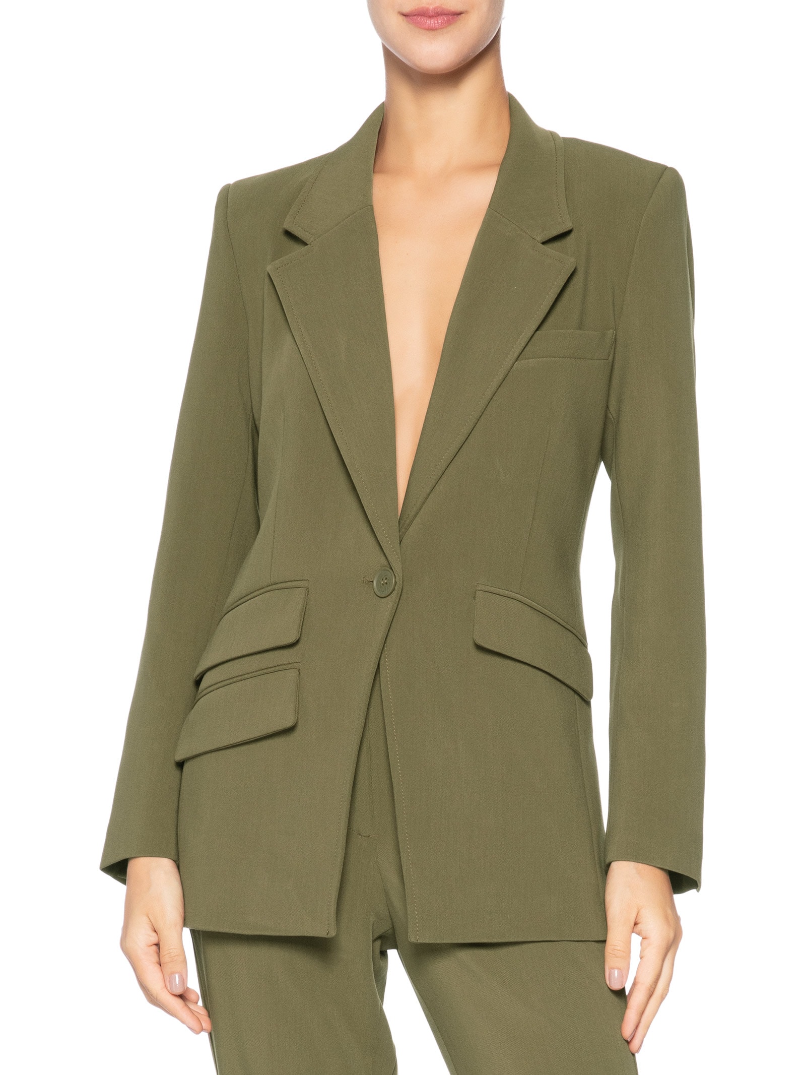 Blazer Feminino Slim Voyage Verde Animale