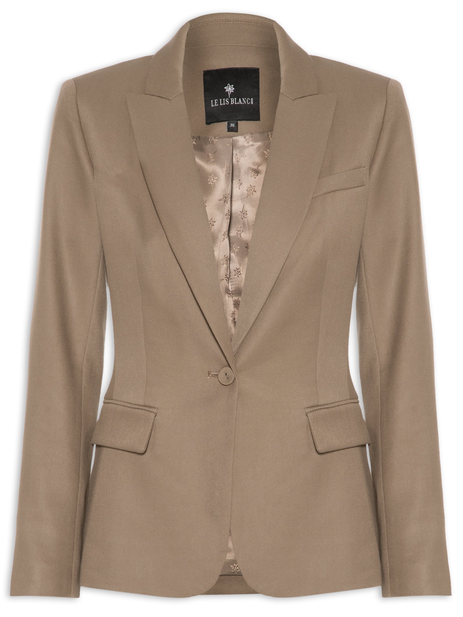 Blazer Feminino Stella Marrom Le Lis
