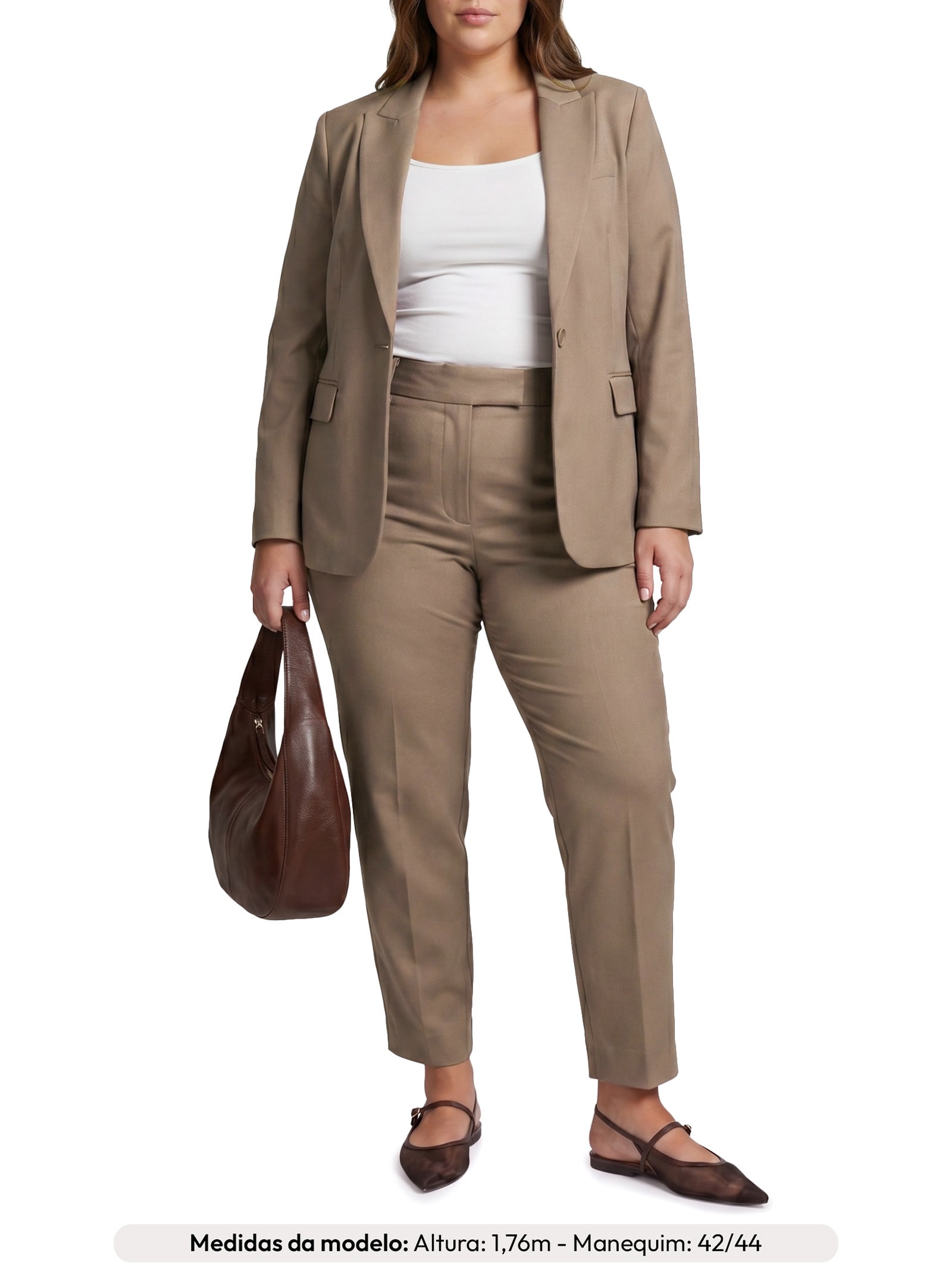 Blazer Feminino Stella Marrom Le Lis