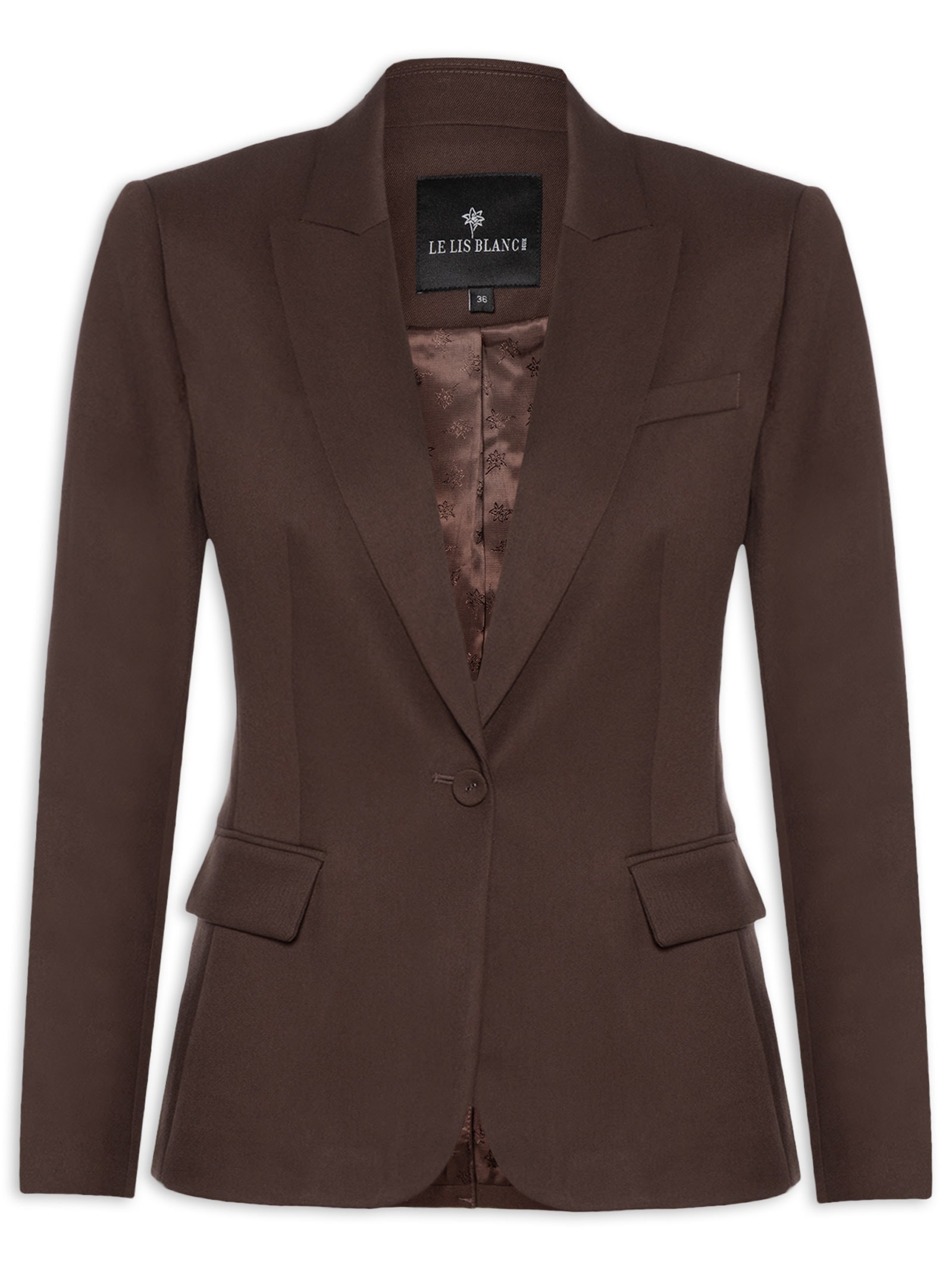 Blazer Feminino Stella Marrom Le Lis