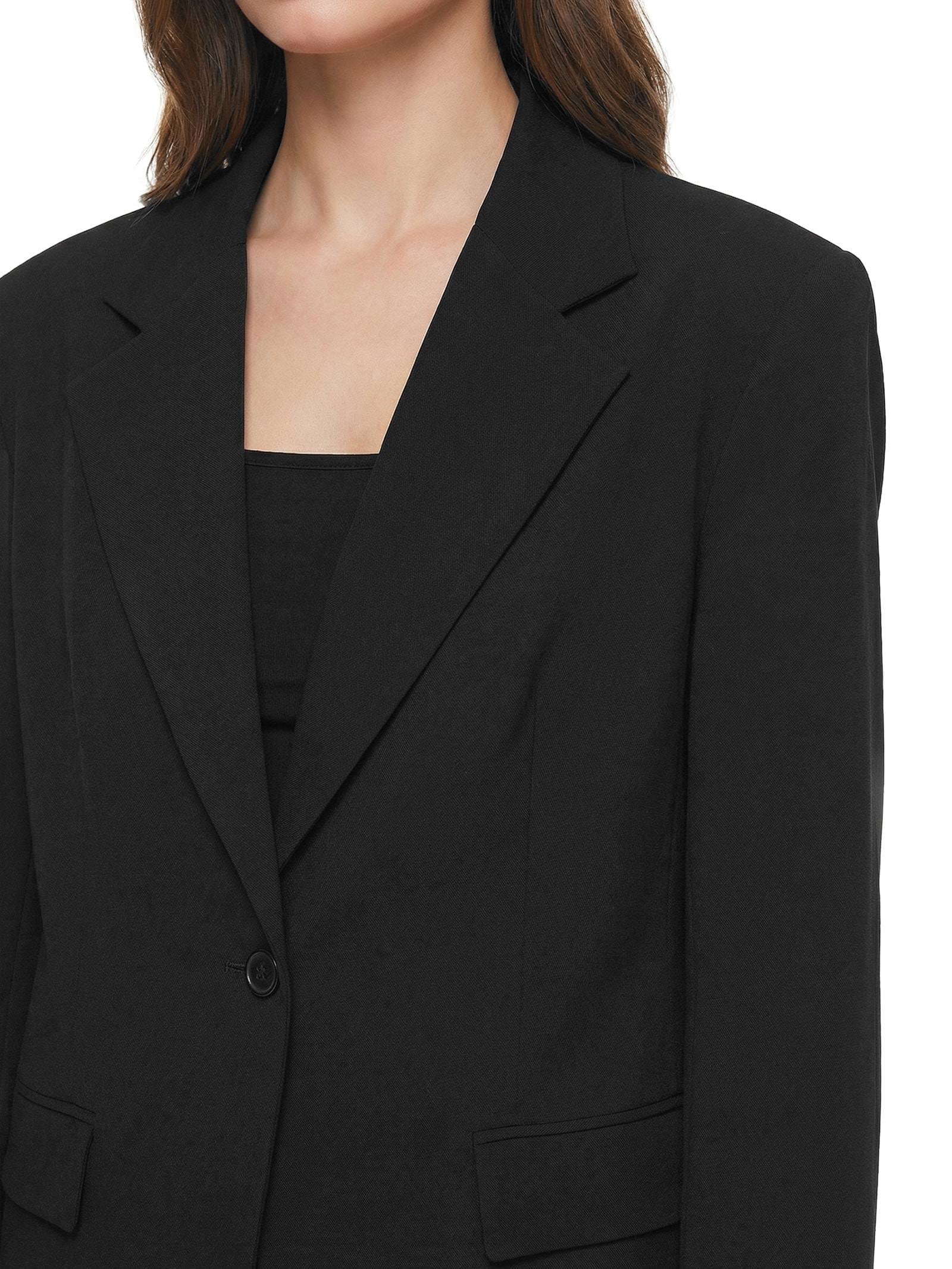Blazer Feminino Super Oversized Alongado Preto My Favorite