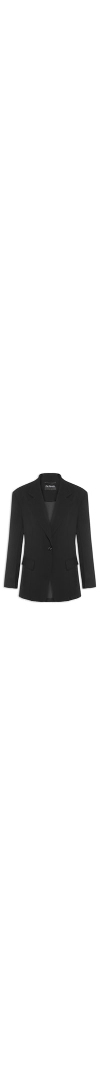 Blazer Feminino Super Oversized Alongado - Preto