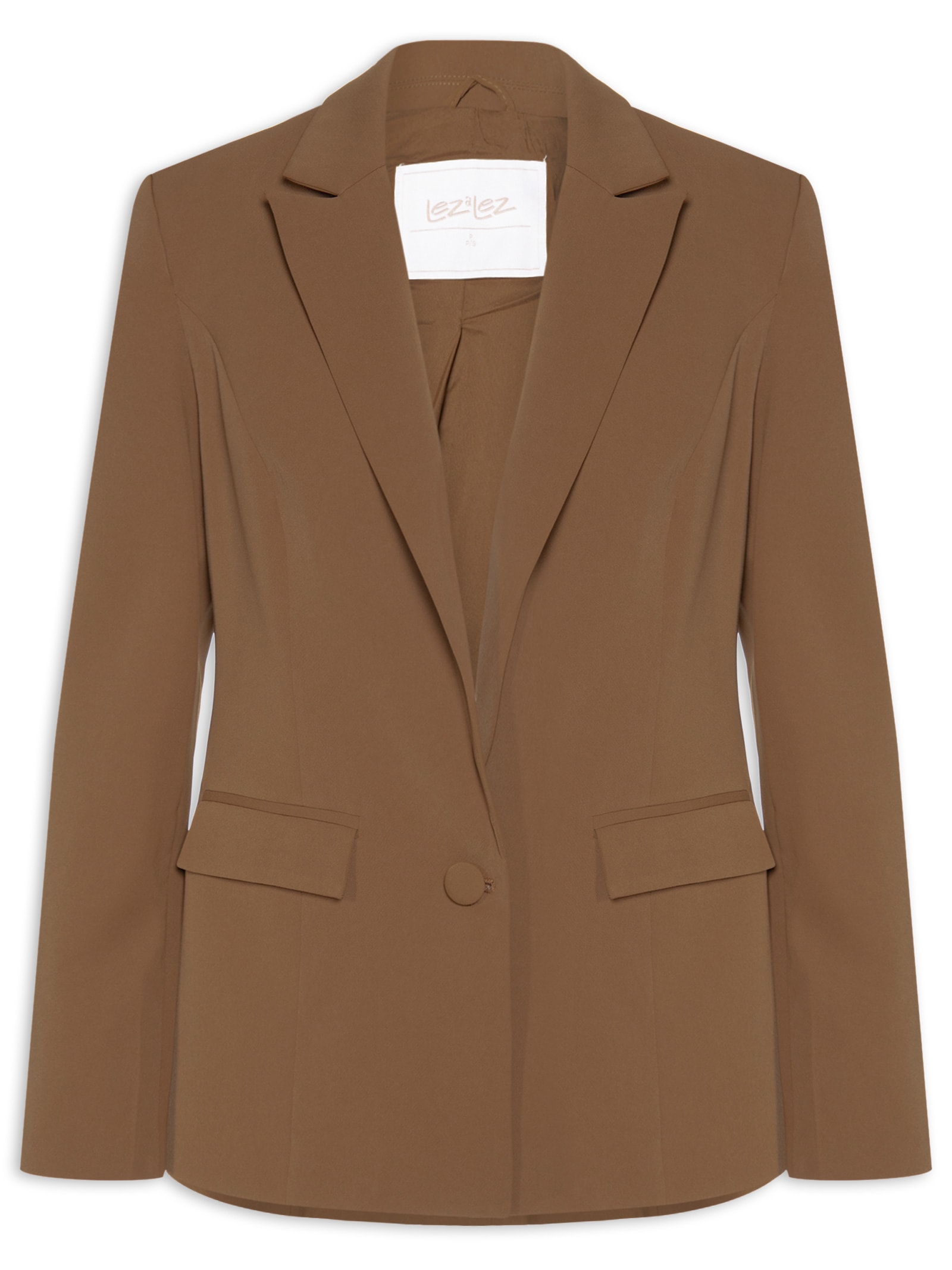 Blazer Feminino Tecido Classic Marrom Lez A Lez