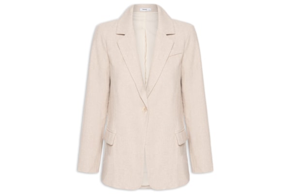 Blazer Feminino Texturizado - Bege