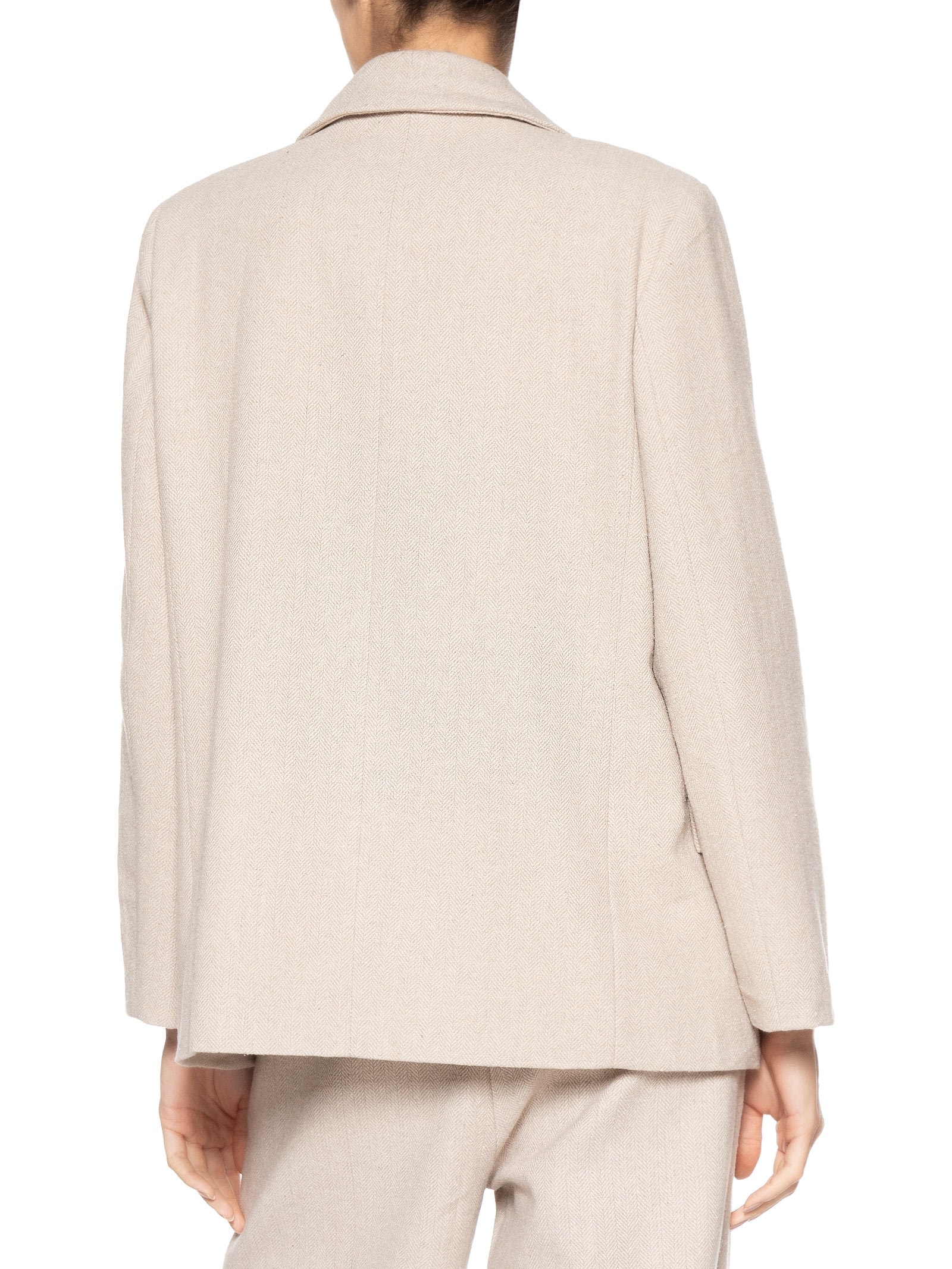 Blazer Feminino Texturizado Bege Basiq