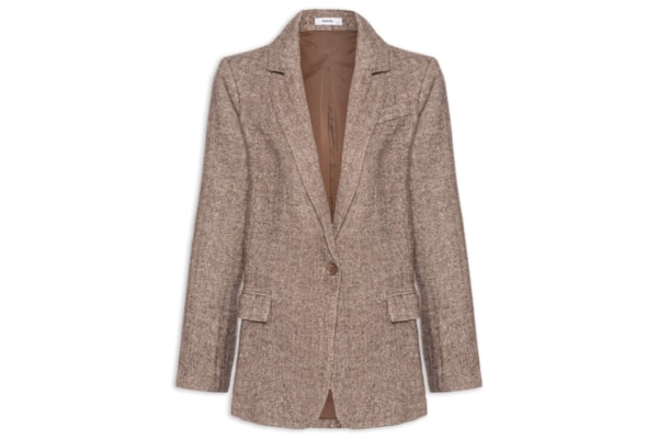 Blazer Feminino Texturizado - Bege