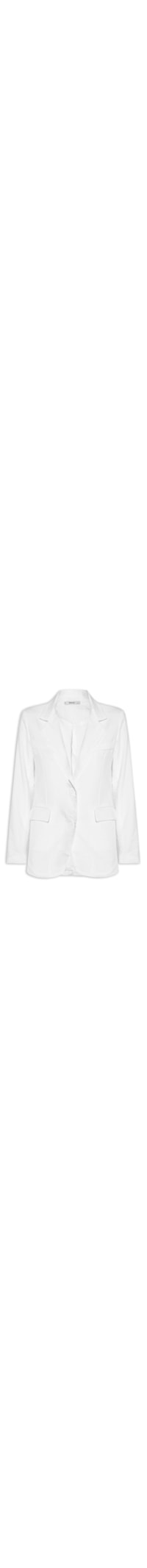 Blazer Feminino Texturizado Com Bolso - Branco
