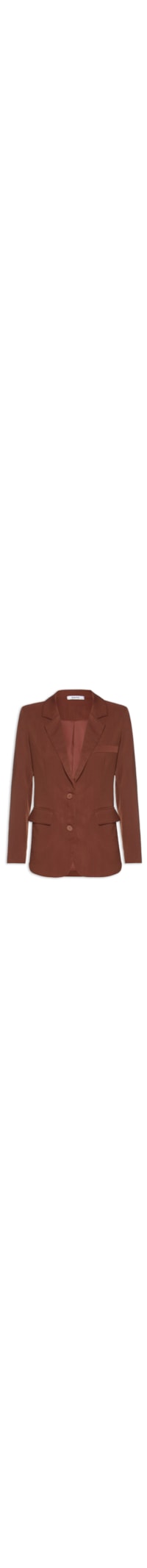 Blazer Feminino Texturizado Com Bolso - Marrom