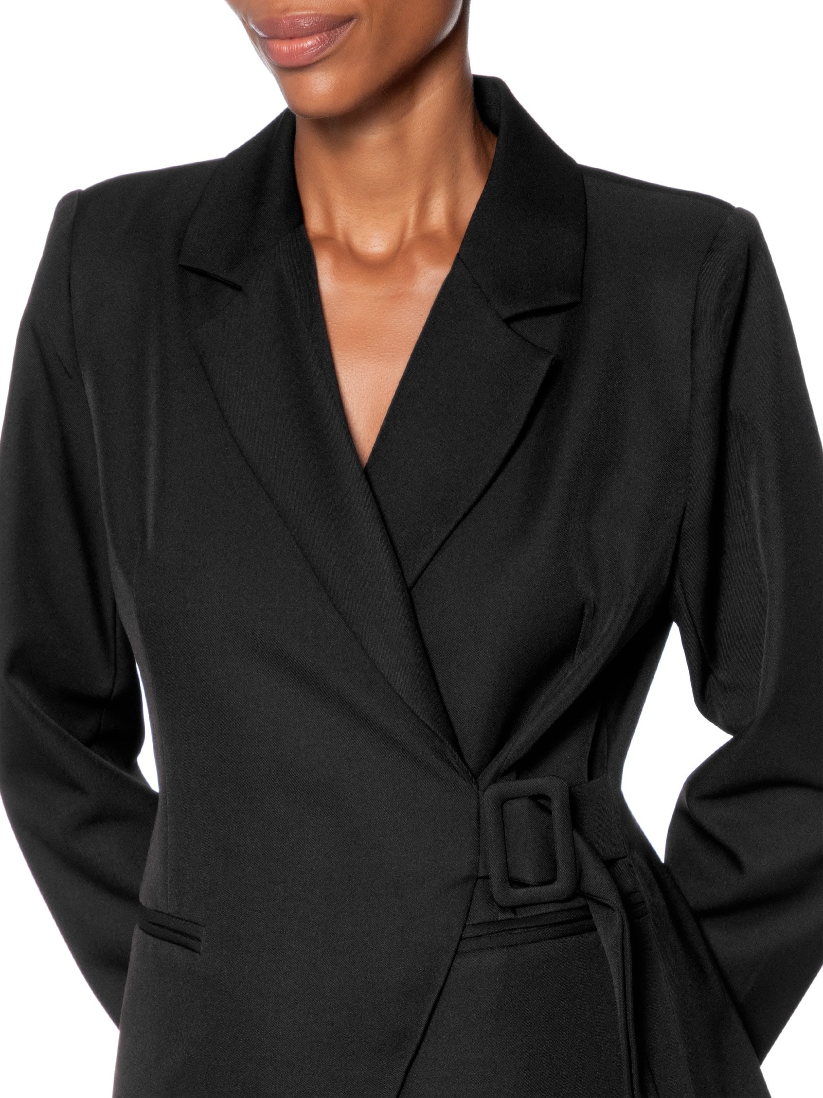 Blazer Feminino Transpassado Preto Basiq