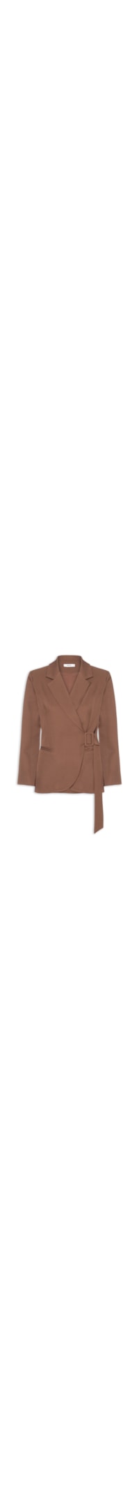 Blazer Feminino Transpassado – Marrom