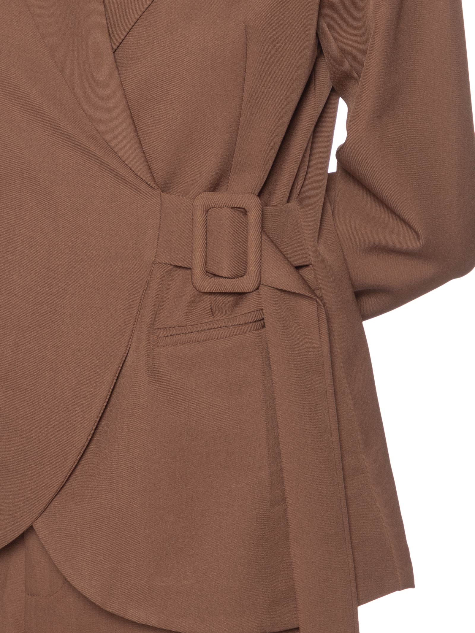 Blazer Feminino Transpassado – Marrom Basiq