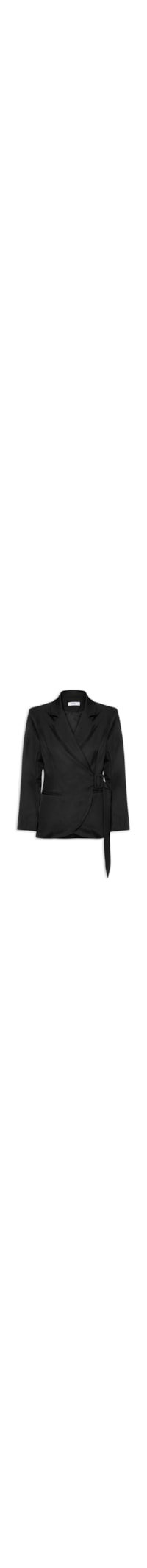 Blazer Feminino Transpassado – Preto