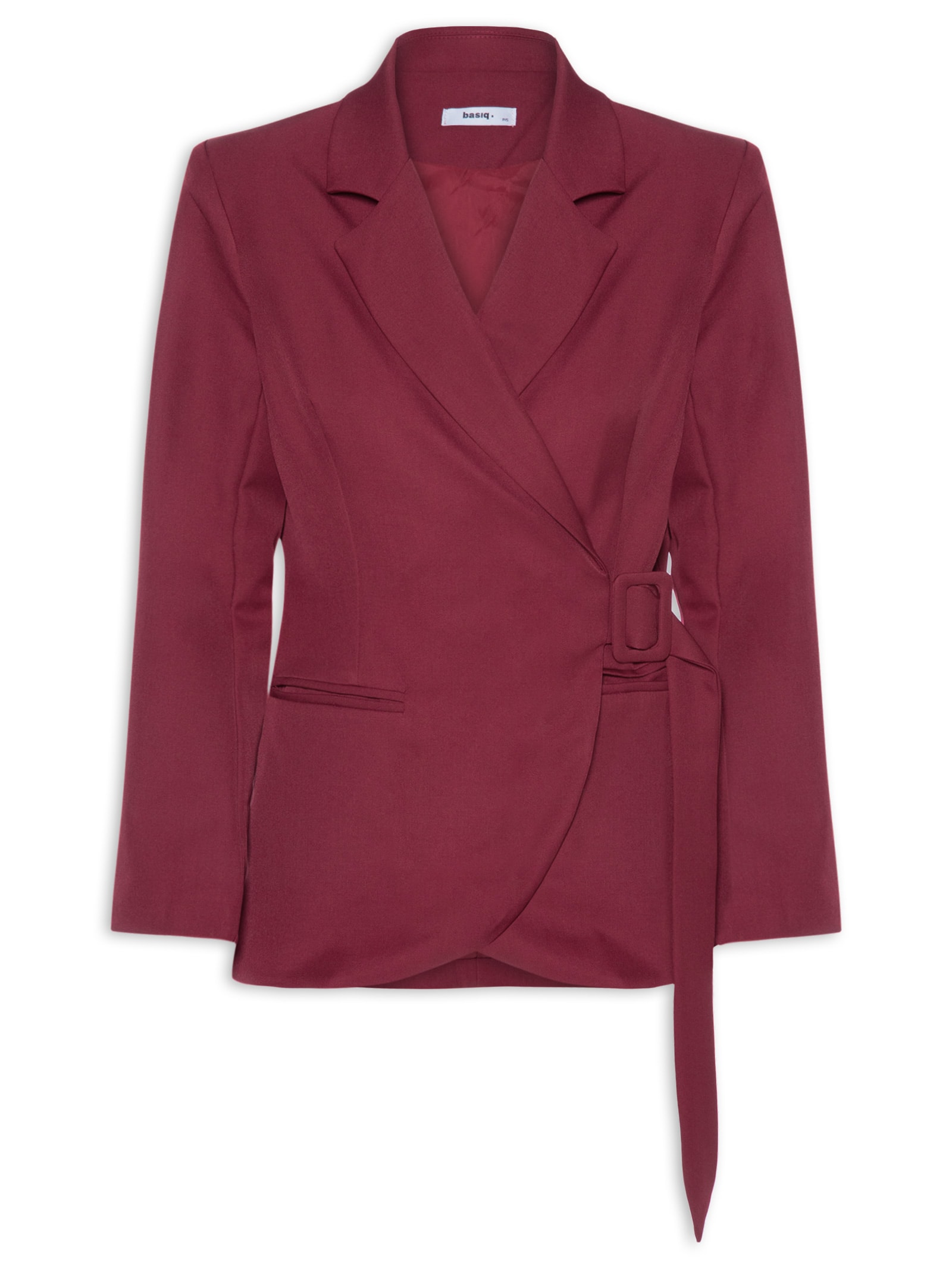 Blazer Feminino Transpassado – Vermelho Basiq