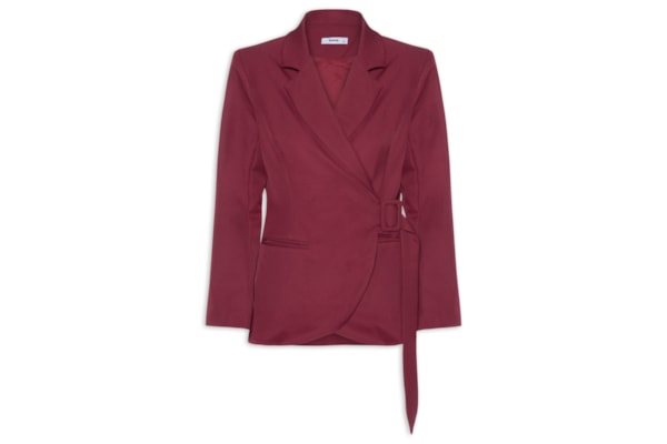 Blazer Feminino Transpassado – Vermelho