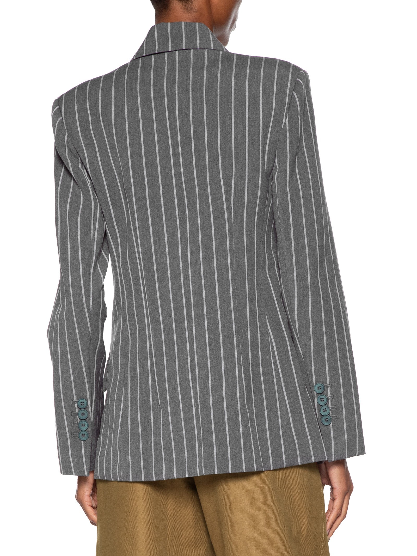 Blazer Feminino Transpasse Melange Cinza Animale