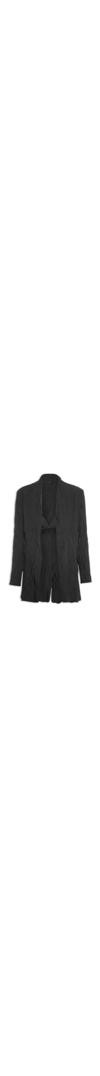 Blazer Feminino Tricoline Wrinkled - Preto