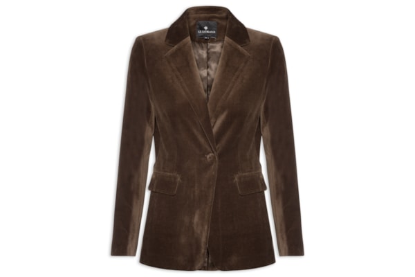Blazer Feminino Veludo Ester – Marrom