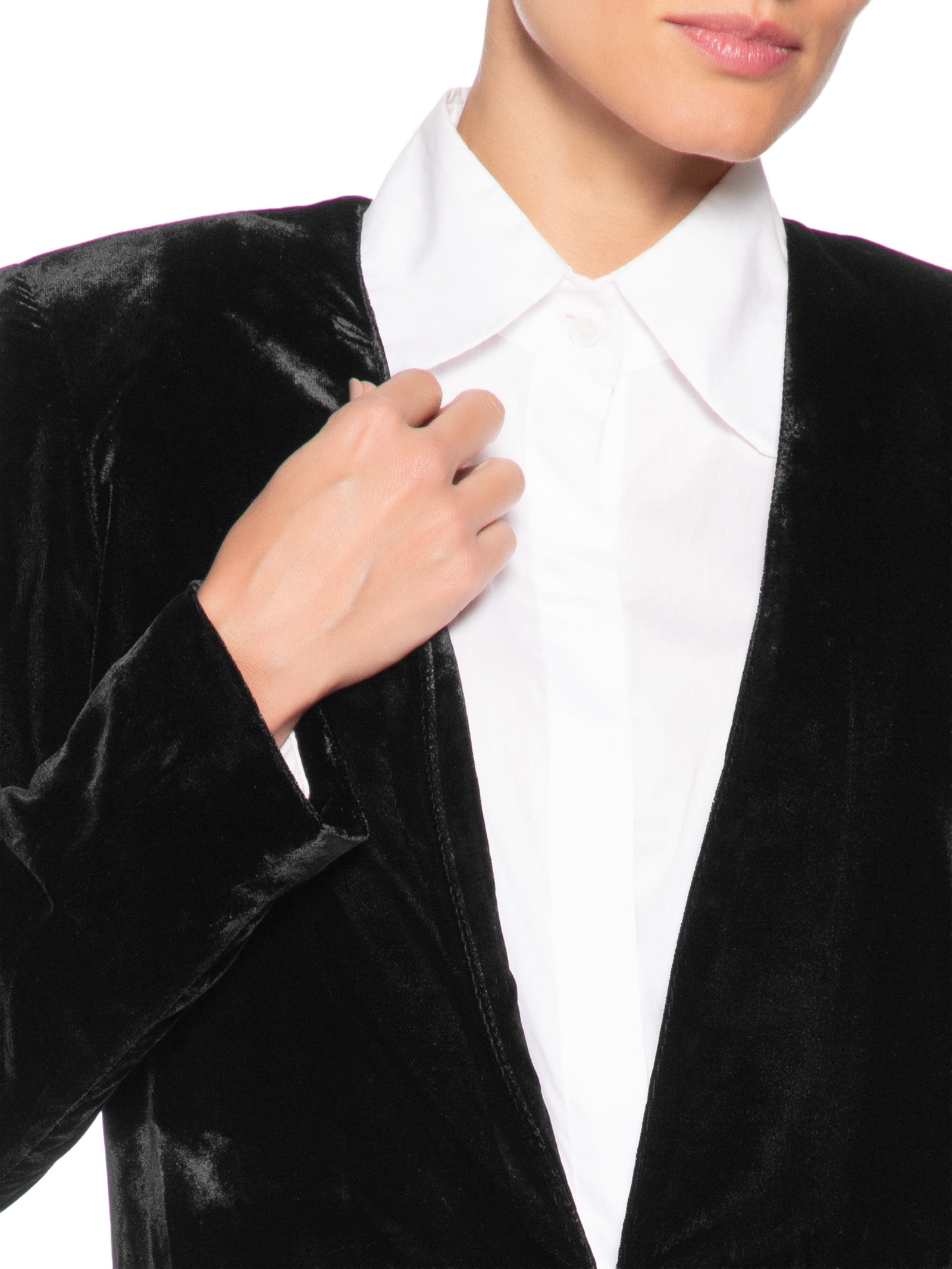 Blazer Feminino Veludo Haley Preto Le Lis