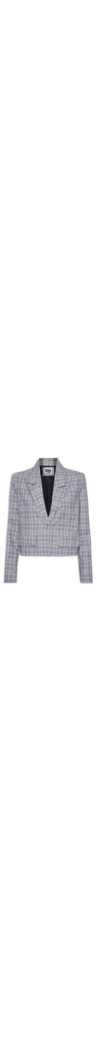 Blazer Feminino Xadrez - Cinza