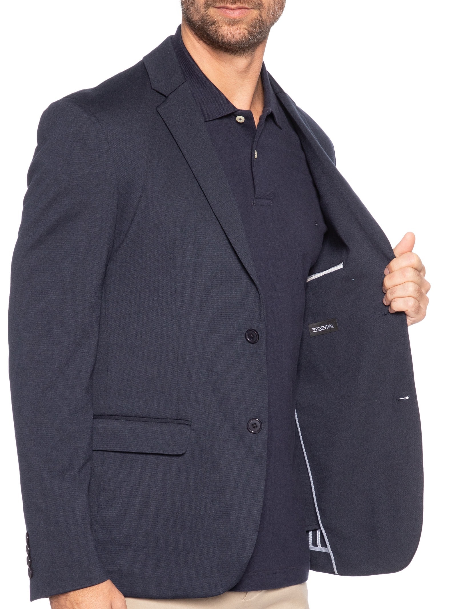 Blazer Masculino Alfaiataria Tech Soft Movement Azul '2 Essential