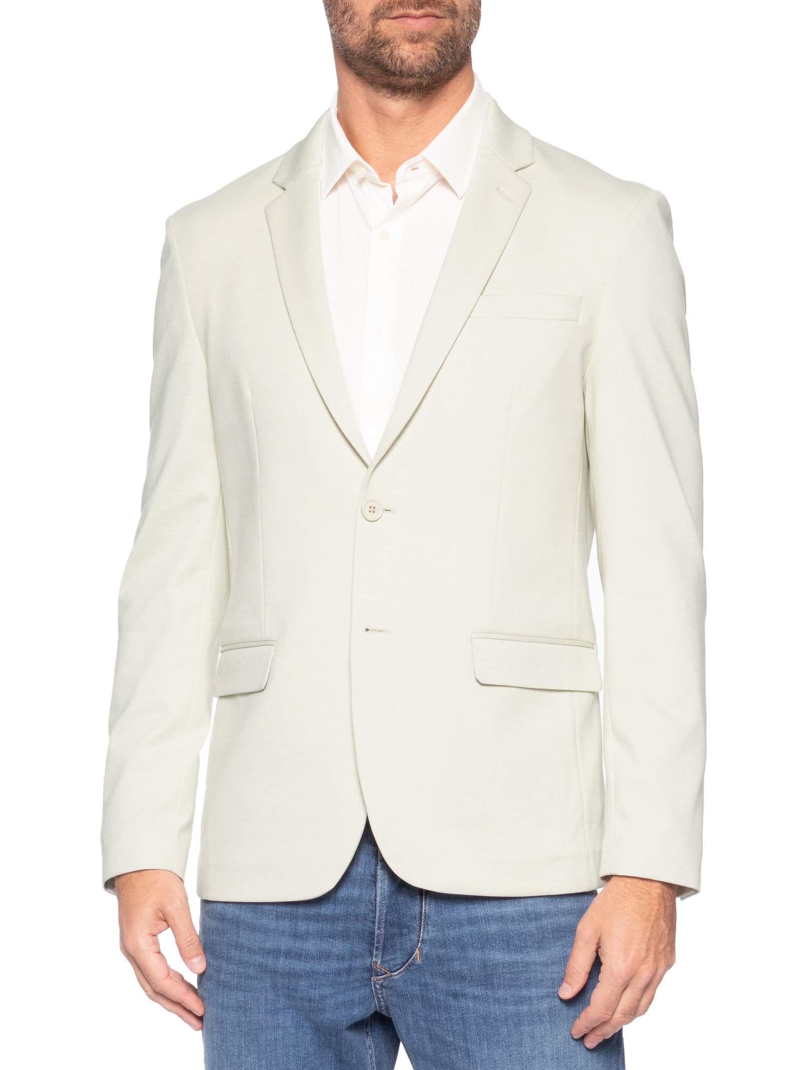 Blazer Masculino Alfaiataria Tech Soft Movement Branco '2 Essential