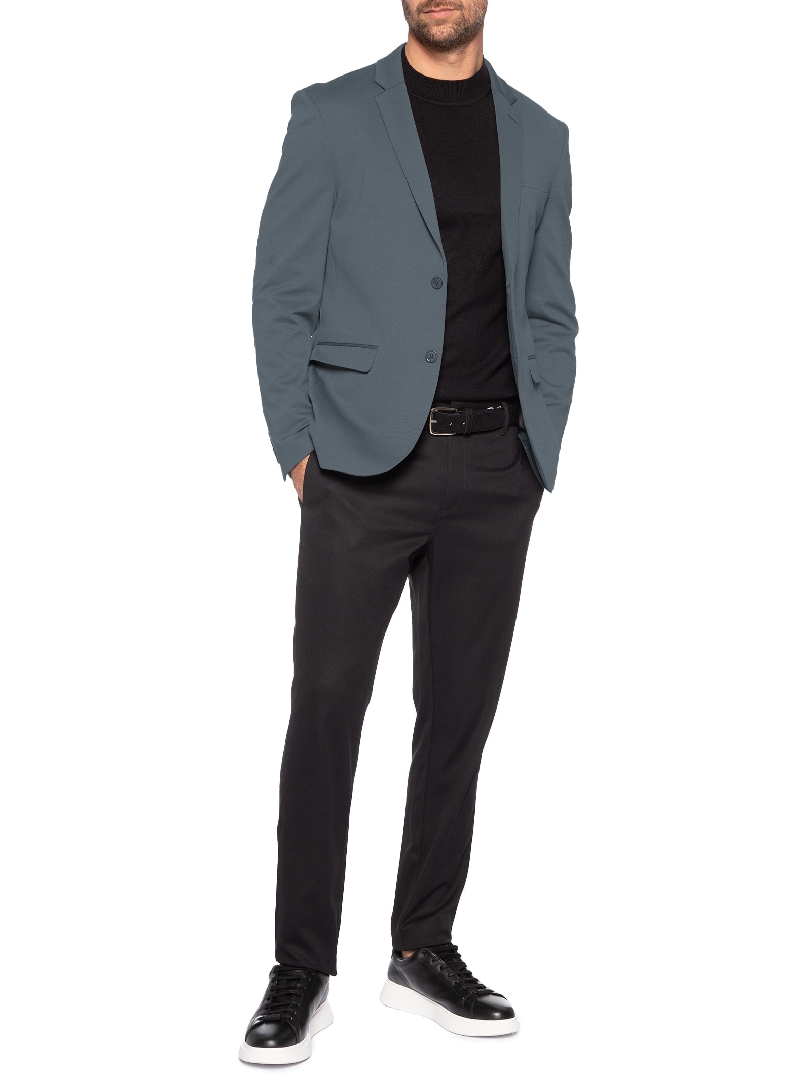 Blazer Masculino Alfaiataria Tech Soft Movement Cinza '2 Essential