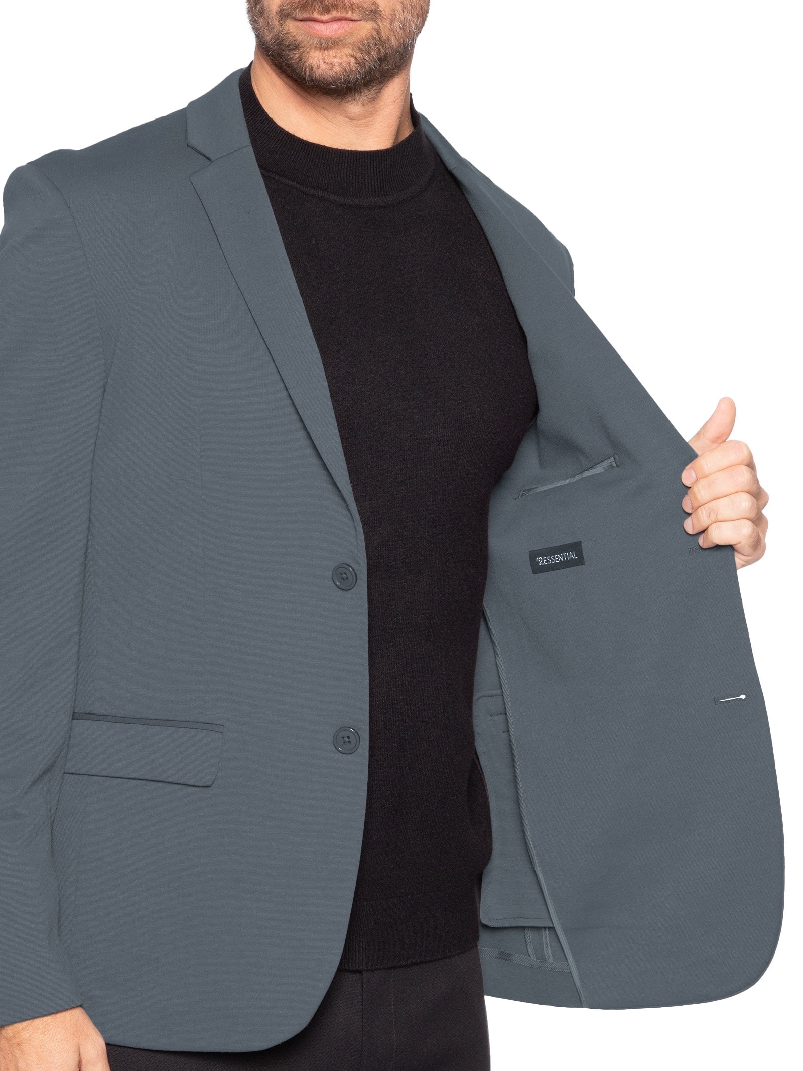 Blazer Masculino Alfaiataria Tech Soft Movement Cinza '2 Essential