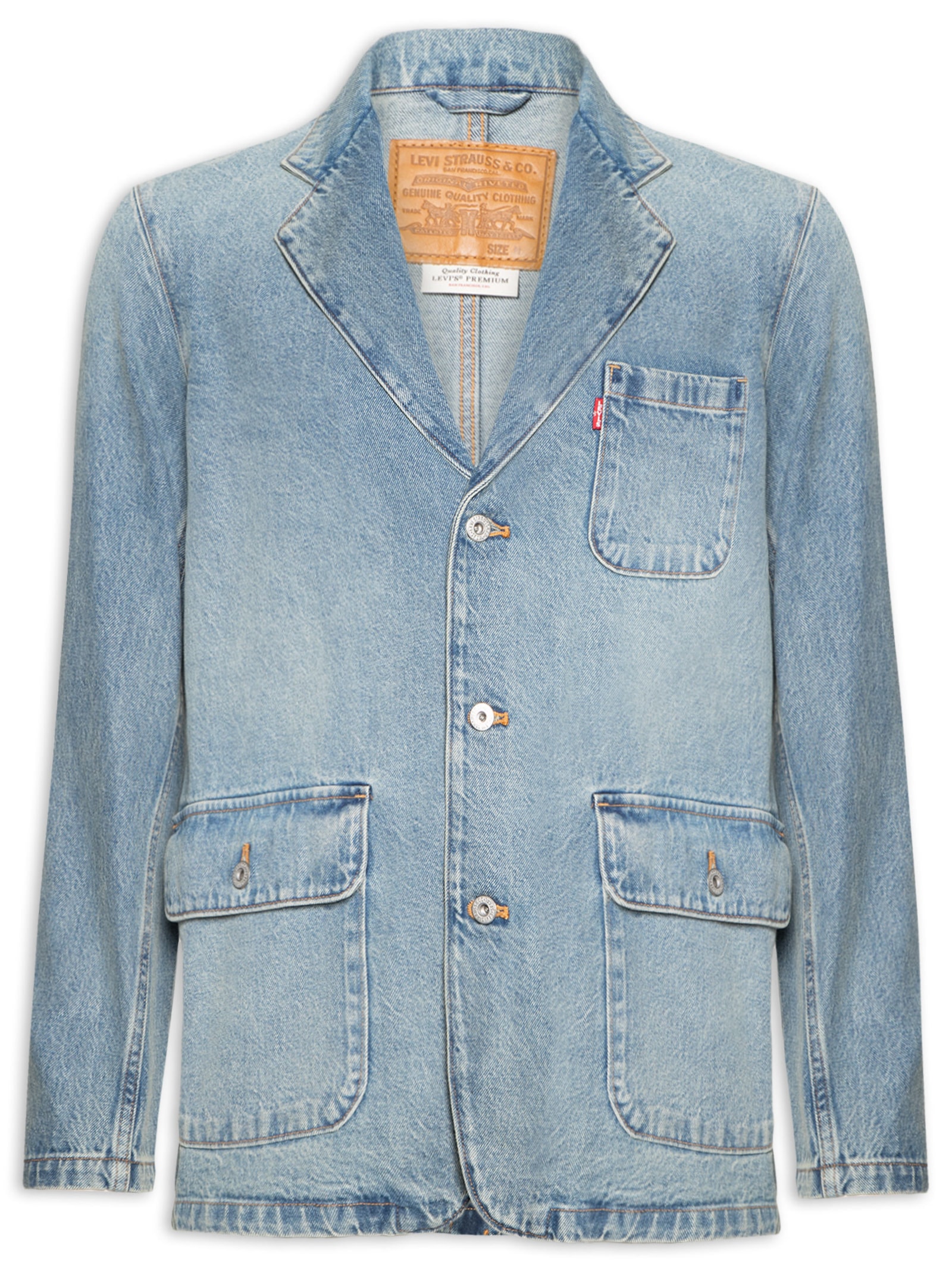 Levi'S - Blazer Masculino Classic Fit Mission Denim - Azul