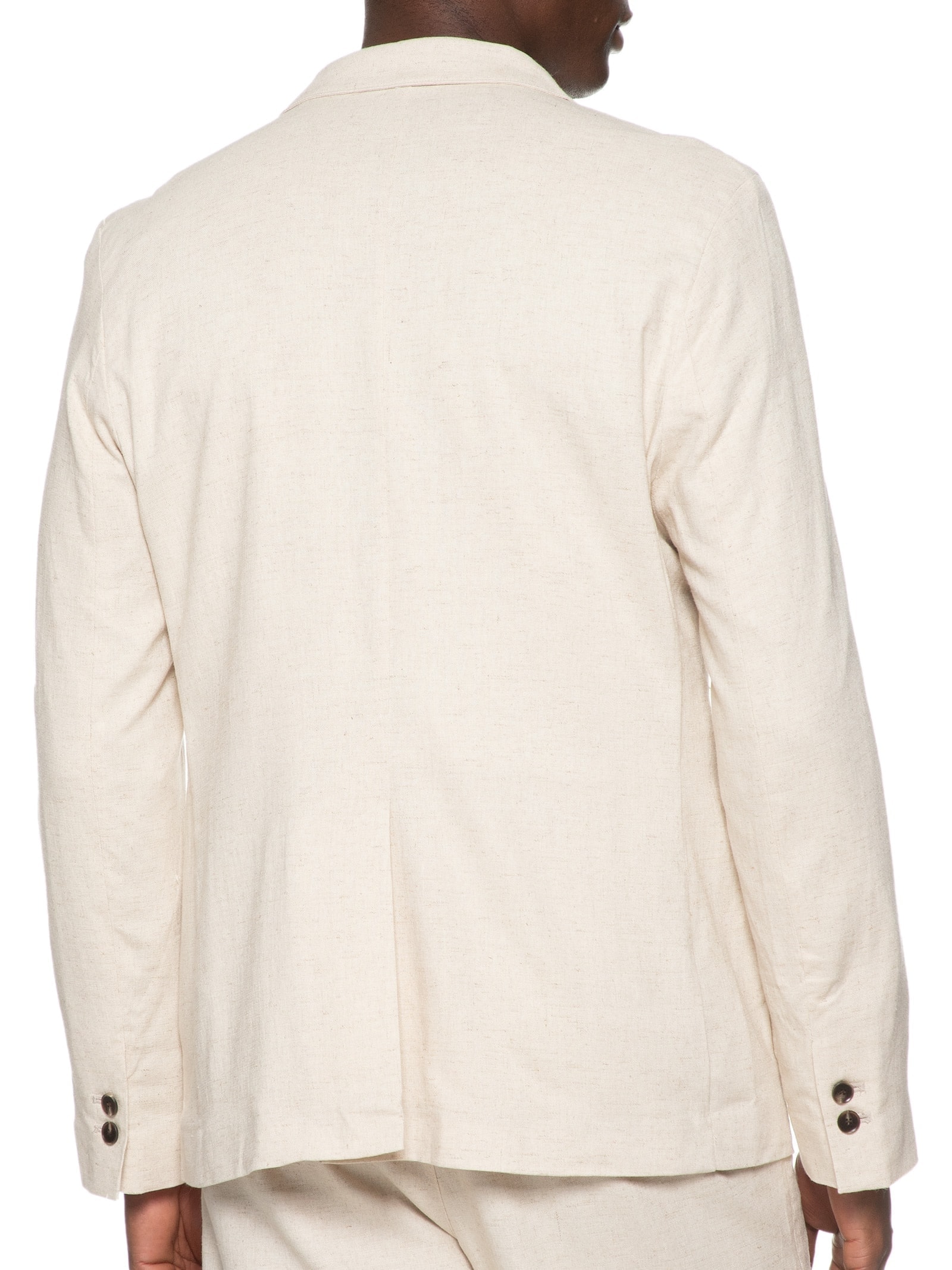 ?Blazer Masculino Em Linho Bege '2 Essential