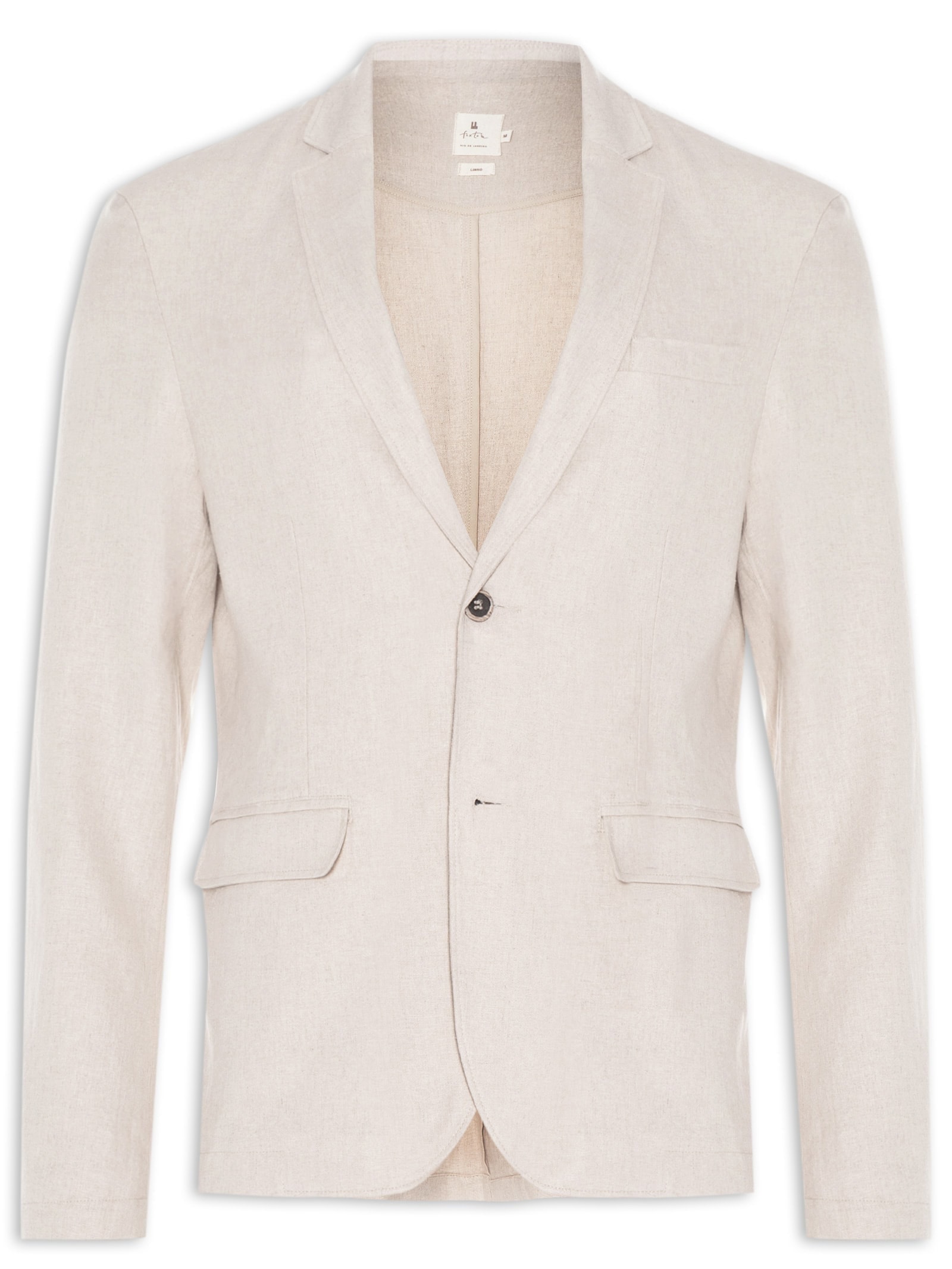 Blazer Masculino Linho Clássico Bege Foxton
