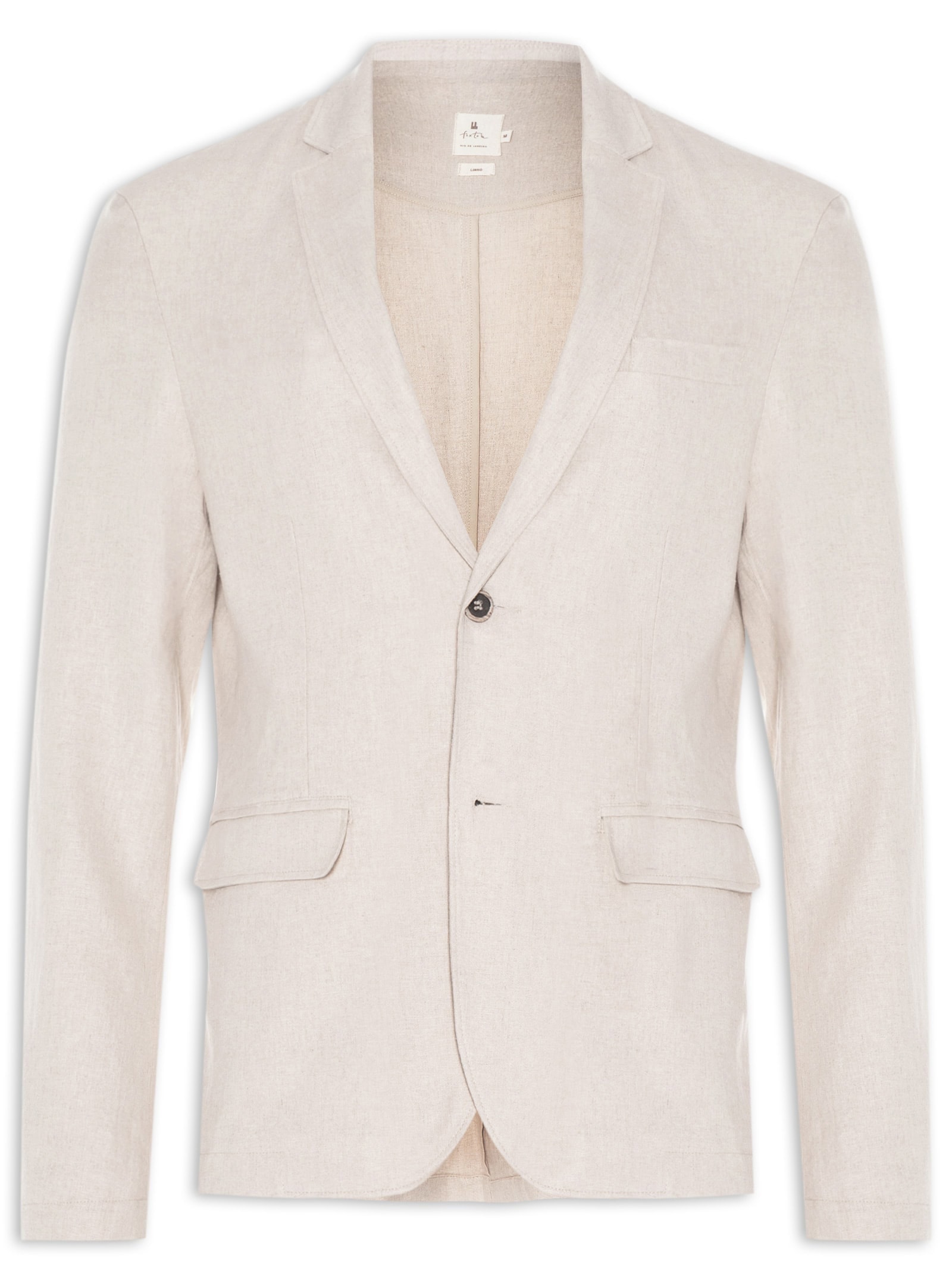 Blazer Masculino Linho Clássico Bege Foxton