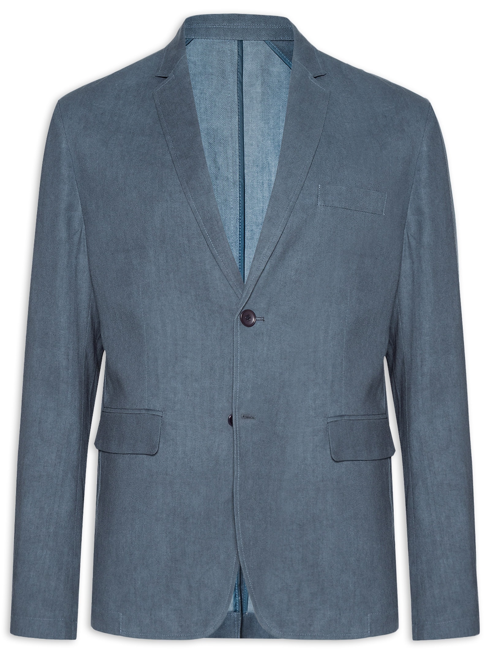 Blazer Masculino Linho Portugal Azul Foxton